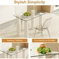 thumbnail image 4 of SUDICA Rectangle Tempered Glass Table Top 24 x 36 Inch, 0.31 Inch Thick, 1 Pack for Dining, Kitchen, Coffee, 4 of 7
