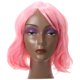 thumbnail image 1 of Peluca de cabello humano Unique Bargains 14' Rosa Rizado, 1 of 7