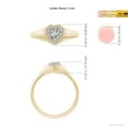 thumbnail image 4 of ANGARA Natural 0.5 Ct. Diamond Halo Ring in 14K Yellow Gold for Women (Ring Size: 3), 4 of 9