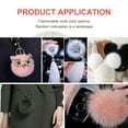 thumbnail image 5 of Linyer Fuzzy Ball Keychain Supple Comfortable Lovely Key Rings Adorable Practical Key Chains Women for Children Adults Elderly Students White 8cm, 5 of 6