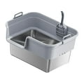 thumbnail image 6 of EHJRE Large Cat Litter Box Litter Pan Heightening, Semi Enclosed for Small Large Cats High Sided Sturdy, Anti Splashing, Cat Toilet Light Gray, 6 of 8
