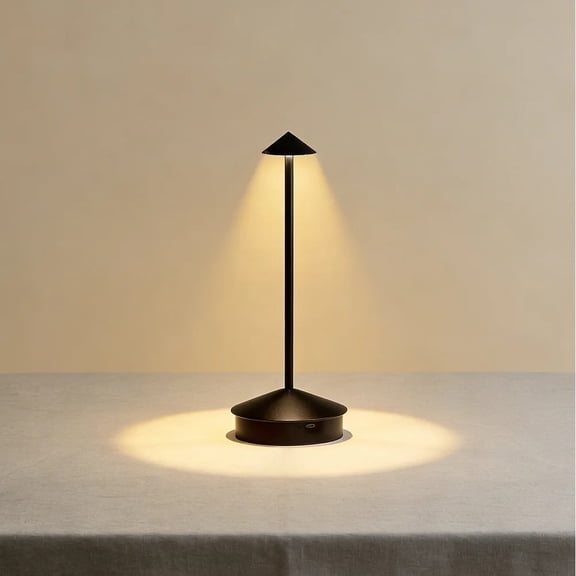 Rechargeable LED Table Lamp, Touch‑Control Dimmable Decorative Desk Lamp, Type‑C Charging Cordless Ambient Light, Modern Portable Lamp for Dining Table Bedroom Bar Decor