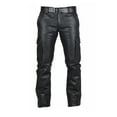thumbnail image 4 of Black Leather Motorbike Pants for Men’s Motorcycle Bikers Cow Skin Full Grain Heavy Duty Leather Pant, 4 of 6