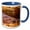 Blue/White, variant on 3drose, Mesa Arch, Red Rock Canyons, Canyonlands National Park, Moab, Utah, 11oz Two-tone Yellow Mug
