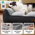 thumbnail image 6 of U By Bedsure SupportMax XL Orthopedic Dog Bed - Large Size, Extra Thick Support, Waterproof Washable Cover, Soft Sherpa & Nonskid Bottom, Grey, 42", 6 of 10