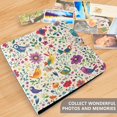 thumbnail image 4 of FORMRS 3 Ring Photo Album 4"x6" Self Adhesive Large Capacity PU Leather Cover, Purple Cartoon Animals, 4 of 8