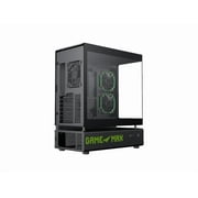 GAMEMAX GAMEMAX N90 Modular Dual-Chamber PC Case N90 BG Black 270° Panoramic Curved Glass Panel ATX Mid Tower case