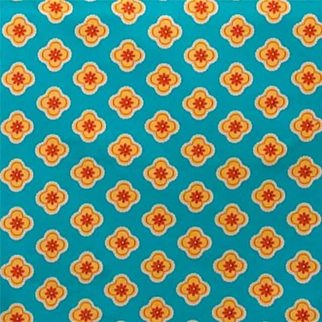 Cotton Tale GPF2 Gypsy Fond Bleu Petite Fleur en Tissu - Bleu