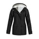 thumbnail image 1 of Chaqueta impermeable y cortavientos para mujer, para nieve, esquí, con capucha, forro polar, para invierno, para lluvia Negro M, 1 of 4