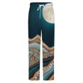 thumbnail image 5 of Moonlit Agate Gemstone Art Winter Female Pants Flannel High Waist Women Pants Lady Warm Straight Leg Plush Trousers, 5 of 7