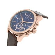 Mens Armani Exchange Outerbanks Leather Strap Chronograph Watch AX2508