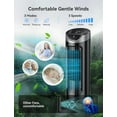 thumbnail image 4 of Grelife 13'' Tower Fan for Bedroom, 26dB Quiet Floor Fan with Remote, 3 Mode, 1-8H Timer, 90° Oscillating Fans for Indoors with 27ft/s Velocity, Portable Desk Table Fan for Room, Home, Office,Black, 4 of 9
