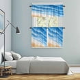 thumbnail image 6 of Ocean Waves Kitchen Curtains Valances and Tiers Set of 3 Abstract Gradient Orange Blue Waves Beach Tier Curtains and Valance with Rod Pocket for Small Windows, 27.5"x24", 6 of 9