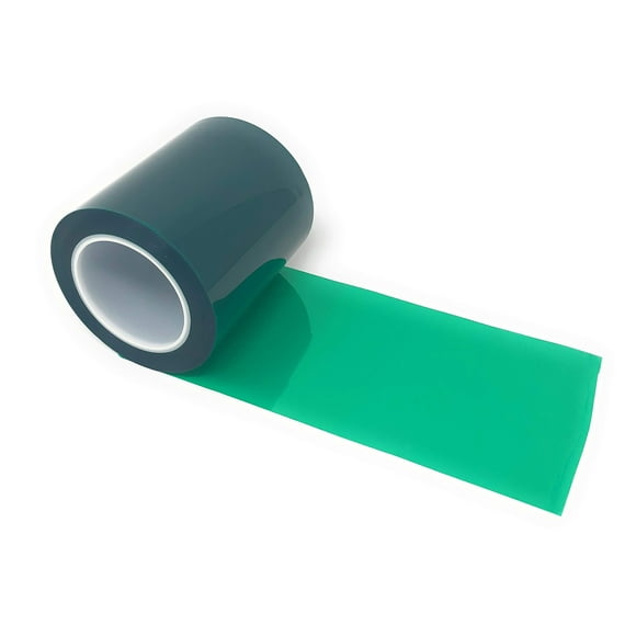 APT, (5'' X 72 Yds, Green), 2 Mil Polyester High Temperature Tape with Silicone Adhesive, 3.5 mil Thickness For Powder Coating, E-Coating, Anodizing, high temp masking and Photo Splicing