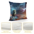 thumbnail image 4 of Leisuo to Throw Pillow Cover from Dad，Lion Pillowcase for ，Daughter Gifts from Dad，Daughter Birthday Idea Gifts，Dad to Daughter Soft Flannel Throw Pillowcase White, 4 of 5