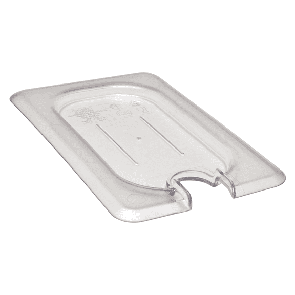 Food Pan Lid 1/9 CamwearÂ® Flat Notched Cover Clear