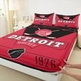 thumbnail image 3 of jejeloiu Hockey Stadium Full Size Sheets,Detroit City Bed Sheets,Ice Hockey Lover Sheet Sets For Teens Boy,Microfiber Bedroom Decor,4-Piece, 3 of 7
