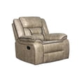 thumbnail image 4 of Contemporary Leatherette Glider Recliner with Split Backrest, Gray- Saltoro Sherpi, 4 of 4