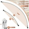 thumbnail image 3 of Yeabett Curved Shower Curtain Rod 43-72 Inches Adjustable, Shower Rods for Bathroom Aluminum Rustproof, Round shower curtain rod Expandable, Brush Nickel, 3 of 9