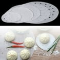 thumbnail image 2 of Lefu 100PCS Round Disposable Perforated Paper Bamboo Steamer Paper Liners Air Fryer, 2 of 7