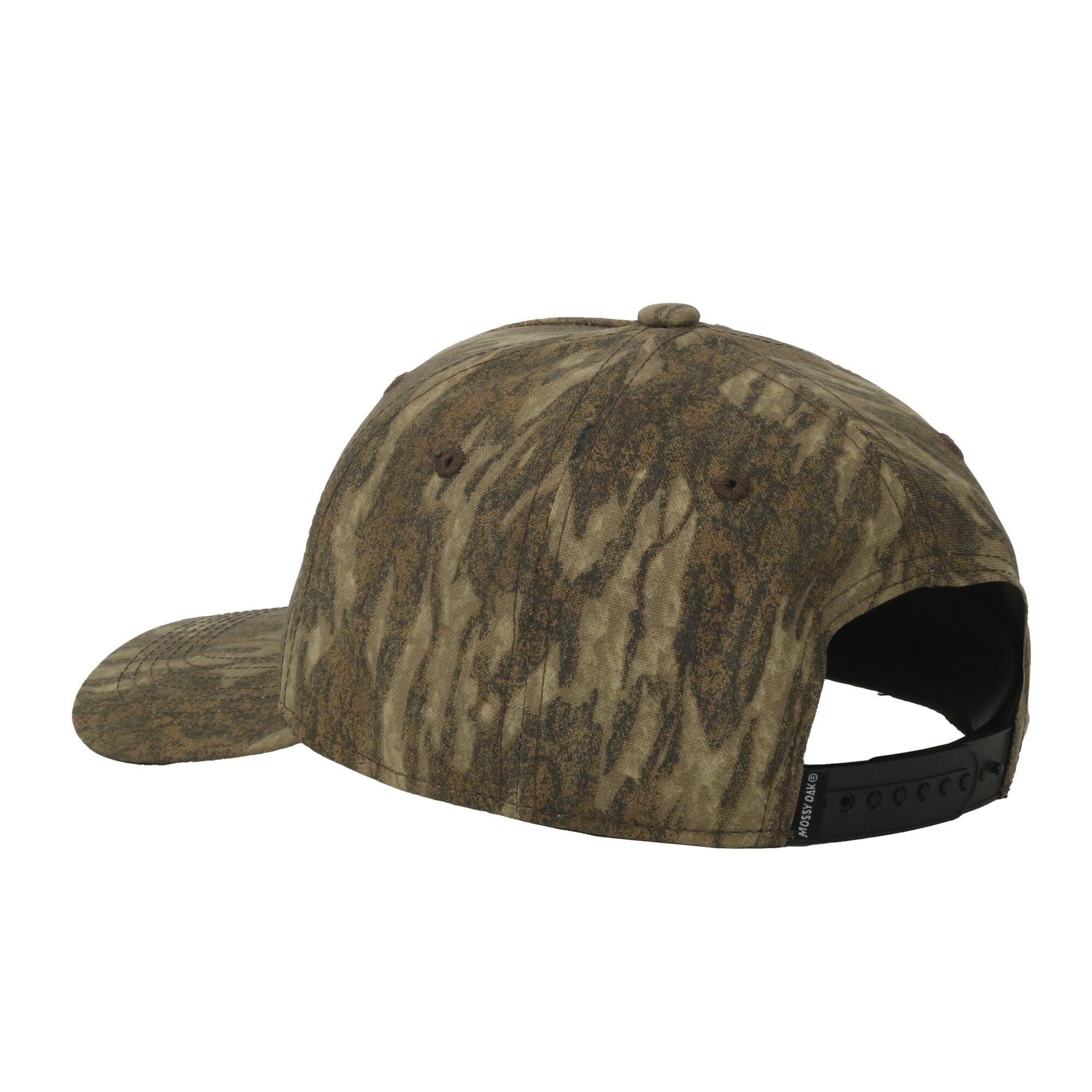 Mossy Oak® New Bottomland Camo 5-Panel Cap – Structured, Embroidered, Snapback, One Size