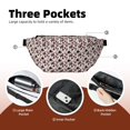 thumbnail image 2 of Sigee Retro Red Black Roses for Multi-functional Belt Bag for Men and Women With Adjustable Strap For Travel Running Hiking, 2 of 8
