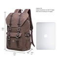 thumbnail image 2 of Travel Laptop Backpack, Outdoor Rucksack, School backpack Fits 15.6"(Canvas Coffee), 2 of 5