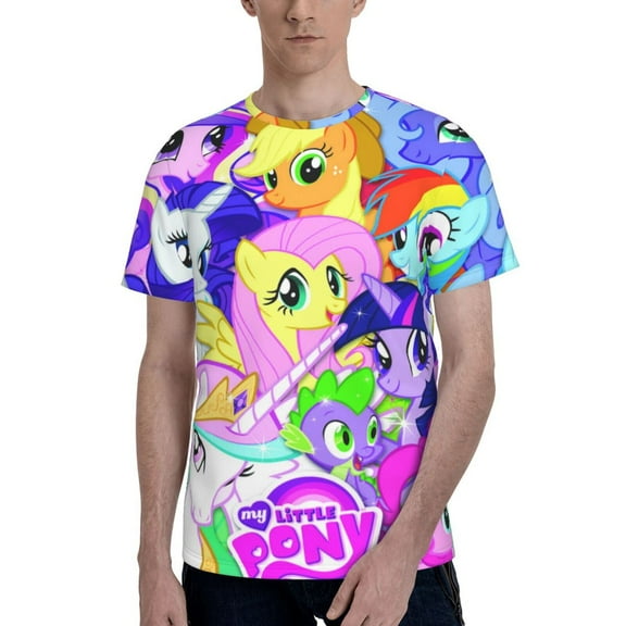Unisex 3D Print My Lit-tle Pony T Shirts Graphic Design Casual Summer Short Sleeve Fashion Tees Shirt for Men Women
