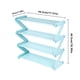 thumbnail image 4 of Zapatero 4 Niveles Zapatero en forma de Z Organizador de almacenamiento de plástico y metal para dormitorio en casa, Azul tholdsy HA005139-01B, 4 of 7