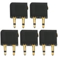 thumbnail image 1 of SHISUYAN 5pcs Airplane Headphone Adapter Airline Earphone Adapter Audio Jack To Plug Connector, 1 of 9