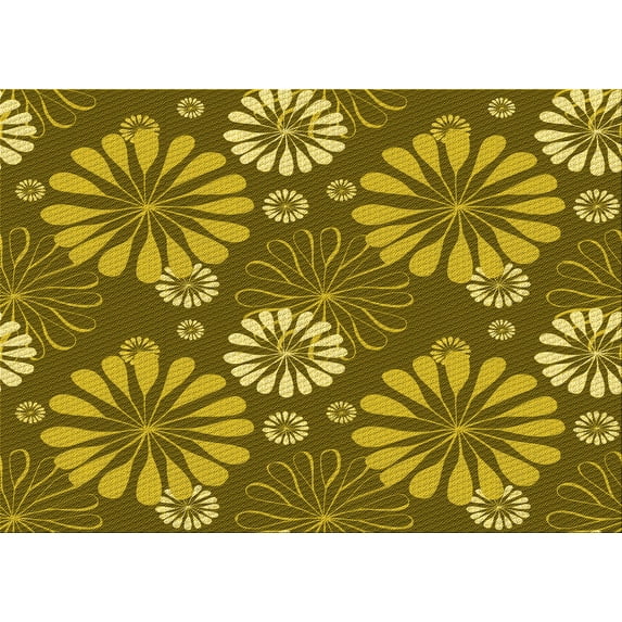 Ahgly Company Indoor Rectangle Patterned Bee Yellow Area Rugs, 2' x 5'