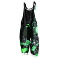 thumbnail image 2 of Clearance Clothes under $5.00 LEBONYARD Womens Jumpsuits Dressy,Women Ladies Printed Sleeveless Backless Loose Long Playsuits Rompers Jumpsuit with Pocket Green S, 2 of 5