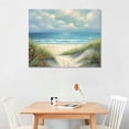 thumbnail image 2 of PIKWEEK Beach Wall Art Canvas Coastal Beach Canvas Prints Coastal Paintings Seascape Pictures Beach Pathway Posters Artworks Decor Seaside Fence Seascape Photo on Canvas 20x16in, 2 of 4