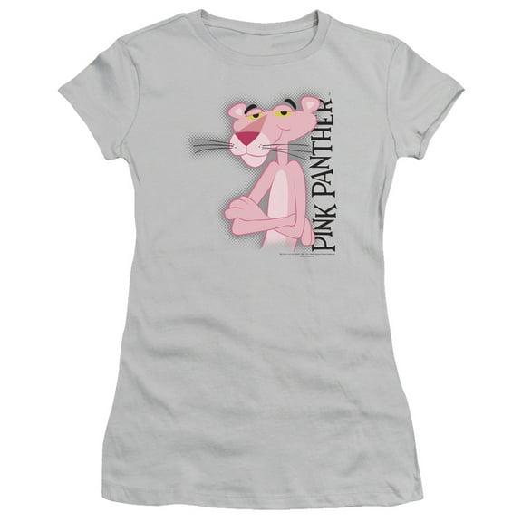 Pink Panther Cool Cat Junior Women's T-Shirt Sheer Silver