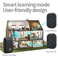 thumbnail image 4 of WJHWSX Wireless Doorbell,Smart Doorbell Wireless,LED Flashing for Hearing Impaired with 1 Receiver,ABS, 4 of 8