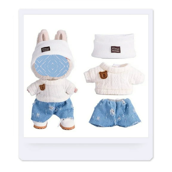 Clothing for 17cm Plush,LA BU Pet Clothing Outfit Only Clothing Accessories for 17cm Plush Sweater Hoodie Clothing