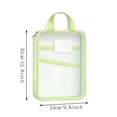 thumbnail image 3 of Nylon Document Bag with Zipper Light Transparent Mesh File Bag Pouch with Strap for Books A4 Documents Organizer, 3 of 5
