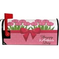 thumbnail image 3 of Mother''s Day Magnetic Mailbox Cover Pink Tulips Mailbox Wrap Home Decorative for Standard Mailboxes, 3 of 5