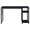 thumbnail image 5 of Bowery Hill Wooden Top 2-Shelf Writing Desk with Open Metal Base in Black, 5 of 7