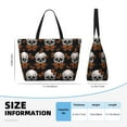 thumbnail image 4 of Xecao Butterfly Skull for versatile beach bag for women includes zipper pockets and waterproof material, ideal for vacations and adventures., 4 of 7