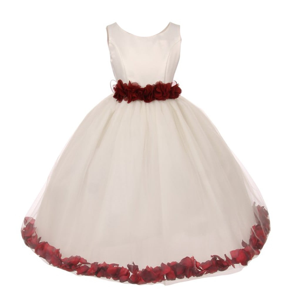 girls ivory flower girl dress