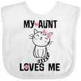 thumbnail image 3 of Inktastic My Aunt Loves Me Kitty Girls Baby Bib, 3 of 4