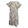 thumbnail image 6 of Aloohaidyvio no boundaries skirts juniors,Womens Summer Dress Beach Floral Print Ruffles Casual Dress, 6 of 6