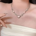 thumbnail image 4 of Collar de espinas de amor rosa, collar femenino dulce y genial, cadena de clavícula, collar estilo hip hop, 4 of 5