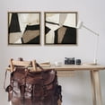 thumbnail image 2 of Stupell Industries Neutral Fragmented Geometric Shapes Abstract Painting Brown Floater Framed Canvas Art Print Wall Art, 25 x 25, Set of 2, 2 of 9