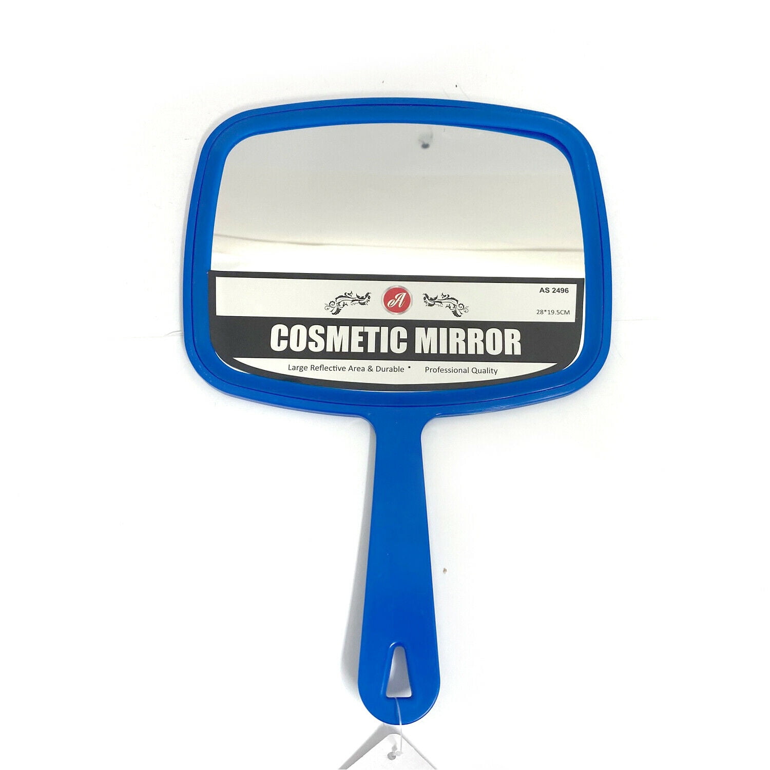 Blue Hand Held Mirror for Barber Lady Makeup Beauty Cosmetic
