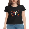 thumbnail image 2 of Signetis Unisex Whimsical Turkey Chef - Holiday Fun Graphic Tee, Black, 2 of 9