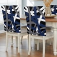 6 Pack Abstract Art Chair Back Covers Blue White Black Gray Line Modern ...