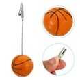 thumbnail image 4 of Uxcell Place Card Holder, 3 Pack Memo Clip Holder Stand with Alligator Clasp Table Number Holders Basketball Shape, 4 of 5