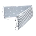 thumbnail image 3 of Almohadilla lateral para cuna,Forro de cuna para bebé acolchado en el interior de la cuna grueso,Cojín acolchado lateral para cuna transpirable para niños y niñas,Cojín Corona gris, 3 of 9